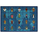 Educational Reach Across the World Kids Rug