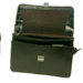 Flap-Over Key Lock Executive Leather Briefcase