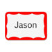 Laser/Inkjet Badge, 3-1/2"x2-1/4", 200/BX, Red Border