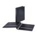 Non-locking Round-ring Binders, w/ 2 Pockets, 1" Capacity, Black