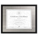 Contemporary Wood Document/Certificate Frame, Silver Metal Mat