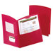 Contour Two-Pocket Folder, Paper, 150-Sheet Capacity, Red                                                                    