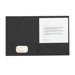 Linen Twin Pocket Portfolios, Letter, 5 per Pack, Black
