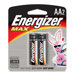 Max Alkaline Batteries, Aa, 2 Batteries/Pack