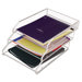 Double Letter Tray, Two-Tier, Acrylic, Clear