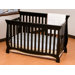 Carrara Fixed Side Convertible Crib in Black