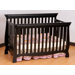 Venetian Fixed Side Convertible Crib in Black