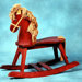 PlayTyme Child's Rocking Horse in Cherry