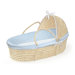 Hooded Moses Basket with Furry Dot Bedding