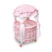 Royal Pavilion Round Doll Crib with Canopy and Bedding