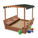 Covered Convertible Cedar Sandbox