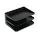 Steelmaster Multi-Tier Horizontal Letter Organizers, Three-Tier, Steel, Black                                                