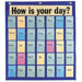 Behavioral Pocket Chart,35 Pockets,18-1/2"x21",Blue