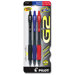 3 Count Assorted Colors Fine Point G2 Retractable Pen