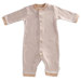 Tadpoles Organic Double Knit Cotton Footless Snap Front Romper in Cocoa