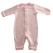 Tadpoles Organic Double Knit Cotton Footless Snap Front Romper in Salmon