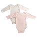 Tadpoles Organic Cotton 2 Piece Pinstripe and Solid Romper Set in Salmon