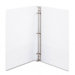 Antimicrobial Locking Round Ring View Binders, 1/2in Capacity, White                                                         