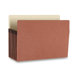 File Pockets, Legal, 5-1/4" Exp, 5/BX, Redrope