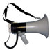 Megaphone, 800-Yard Range, Adjustable Volume, Gray/Blue