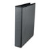 Economy D-Ring Vinyl View Binder, 1-1/2in Capacity, Black                                                                    