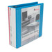 Economy D-Ring Vinyl View Binder, 3in Capacity, Light Blue