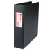 D-Ring Binder with Label Holder, 2in Capacity, Black