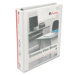 Round Ring Economy Vinyl View Binder, 1-1/2in Capacity, White
