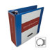 Vinyl Round Ring Locking View Binder, 3" Capacity, Dark Blue