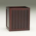 Contemporary Country Wastebasket in Mahogany or White