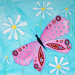 Patchwork Butterfly Garden Paper Print by Liz Clay