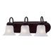 Vanity Light with White Alabaster Glass in Bronze