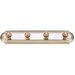 Four Light Vanity Light in Polished Brass/Chrome
