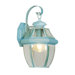 Monterey  Outdoor Wall Lantern in Verdigris and Beveled Glass