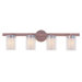 Manhattan Four Light Bath Vanity in Vintage Bronze