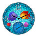 Fish Outdoor 14" Clock/Thermometer