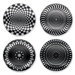 Moire Coaster in Black/White (Set of 4)