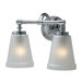 Philip Two Light Bathroom Vanity in Chrome