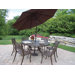 Mississippi 9 Piece Dining Set with Umbrella