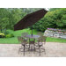 Elite Mississippi 7 Piece Swivel Bar Set with Cushions and Umbrella
