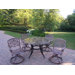 Stone Art  5 Piece Swivel Dining Set