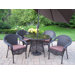 Elite Resin Wicker 7 Piece Dining Set with Cushions and Umbrella