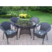 Elite Resin Wicker 5 Piece Dining Set with Cushions