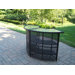 Half Round Wicker Bar Table