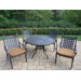 Belmont 5 Piece Round Dining Set with Cushions