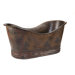 67" Hammered Copper Double Slipper Bath Tub in Oil Rubbed Bronze