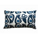 Hand Printed Canvas Peacock Pillow