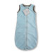 zzZipMe Sack in Pastel Blue Baby Velvet Solid Pastel with Mocha Trim