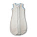 Organic zzZipMe Sack in Natural with Pastel Blue Trim