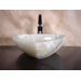 Trinity Hand Carved Triangular Vessel Sink in White